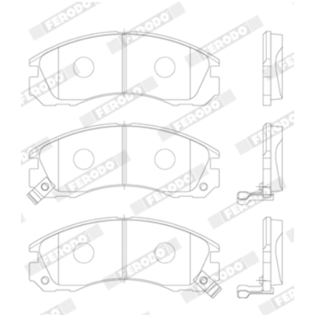 FERODO FDB765 Klocki hamulcowe PRZEDNIE DODGE, MITSUBISHI