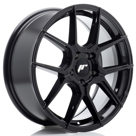 Japan Racing JR30 17x7 ET40 5x112 Glossy Black 4 komplet sztuki + ceramika