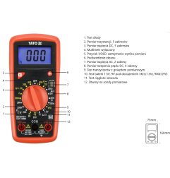 WIELOFUNKCYJNY MIERNIK CYFROWY YT-73081 YATO
