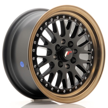 Japan Racing JR10 15x7 ET30 4x100 4x108 Matt Black Bronze Lip + ceramika