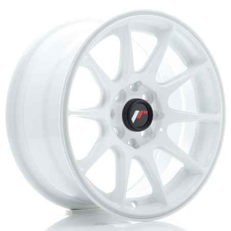 Japan Racing JR11 15x7 ET30 4x100 4x108 White komplet 4 sztuki + ceramika