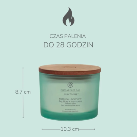 Chesapeake Bay ŚWIECA DUŻA Z 3 KNOTAMI BALANCE & HARMONY 312g