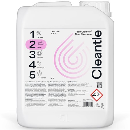 Cleantle Tech Cleaner2 Kwaśny Szampon Do Auta 5L