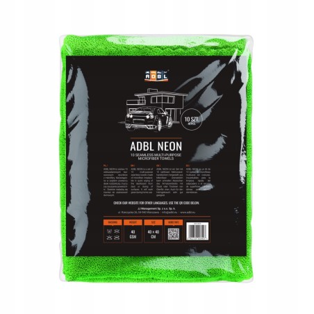 ADBL Neon 40cmx40cm - Mikrofibra Bezszfowa 10szt.