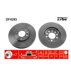 TRW DF4293 2xTarcza hamulcowa