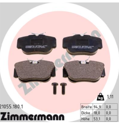 Zimmermann Klocki Hamulcowe Przód MERCEDES 190