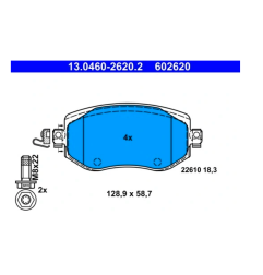 ATE KLOCKI HAMULCA RENAULT P. MEGANE 1,2-1,6/1,5 D