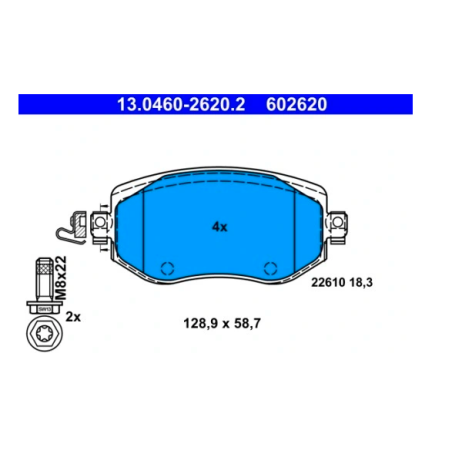 ATE KLOCKI HAMULCA RENAULT P. MEGANE 1,2-1,6/1,5 D
