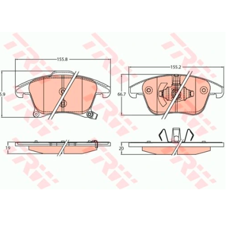 Klocki TRW Przód FORD MONDEO Mk5