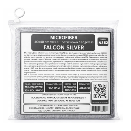 MIKROFIBRA FALCON SILVER 40x40cm 360GSM