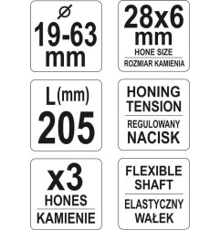 HONOWNICA DO CYLINDRÓW 19-63MM YT-05810 YATO