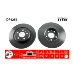 DF4256/LUC TARCZA HAM. PEUGEOT T. 807/C8 TRW