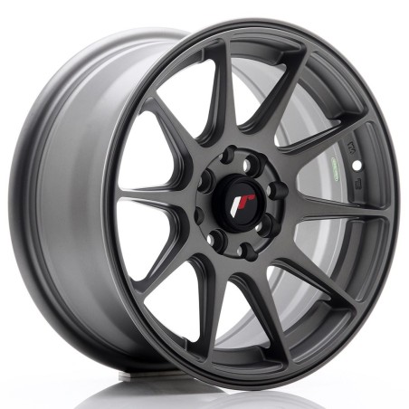 Japan Racing JR11 15x7 ET30 4x100 4x108 Matt Gun Metal komplet + ceramika