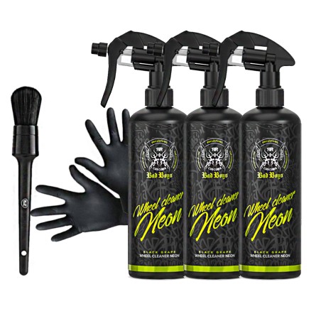 3x RRC WHEEL CLEANER GEL NEON 500ml + rękawiczki + pędzel