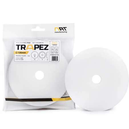 NAT Trapez DA 135mm Biała twarda gąbka polerska
