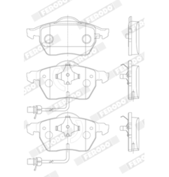FERODO FDB1717 Klocki hamulcowe PRZEDNIE AUDI, SEAT, VW