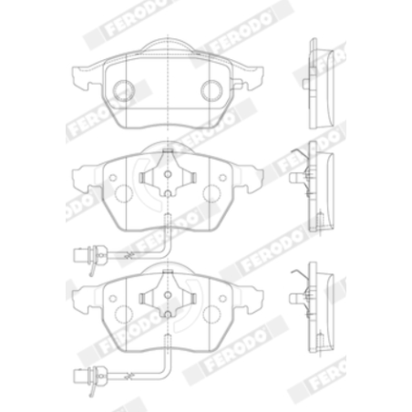 FERODO FDB1717 Klocki hamulcowe PRZEDNIE AUDI, SEAT, VW