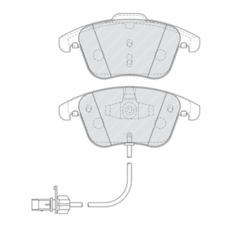 FERODO FDB4045 Klocki hamulcowe PRZEDNIE AUDI A4 A5